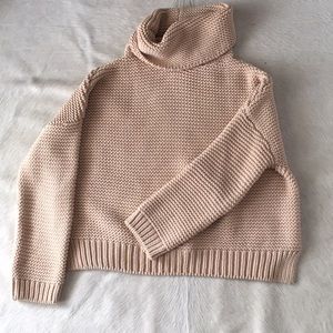 Zara medium tan nude colored sweater turtleneck M